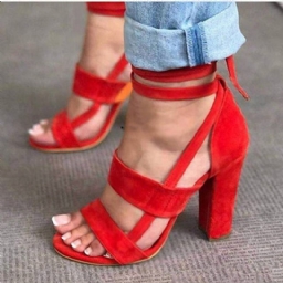 Peep Toe Chunky Heel Korkopäälliset Naisten Tavalliset Sandaalit
