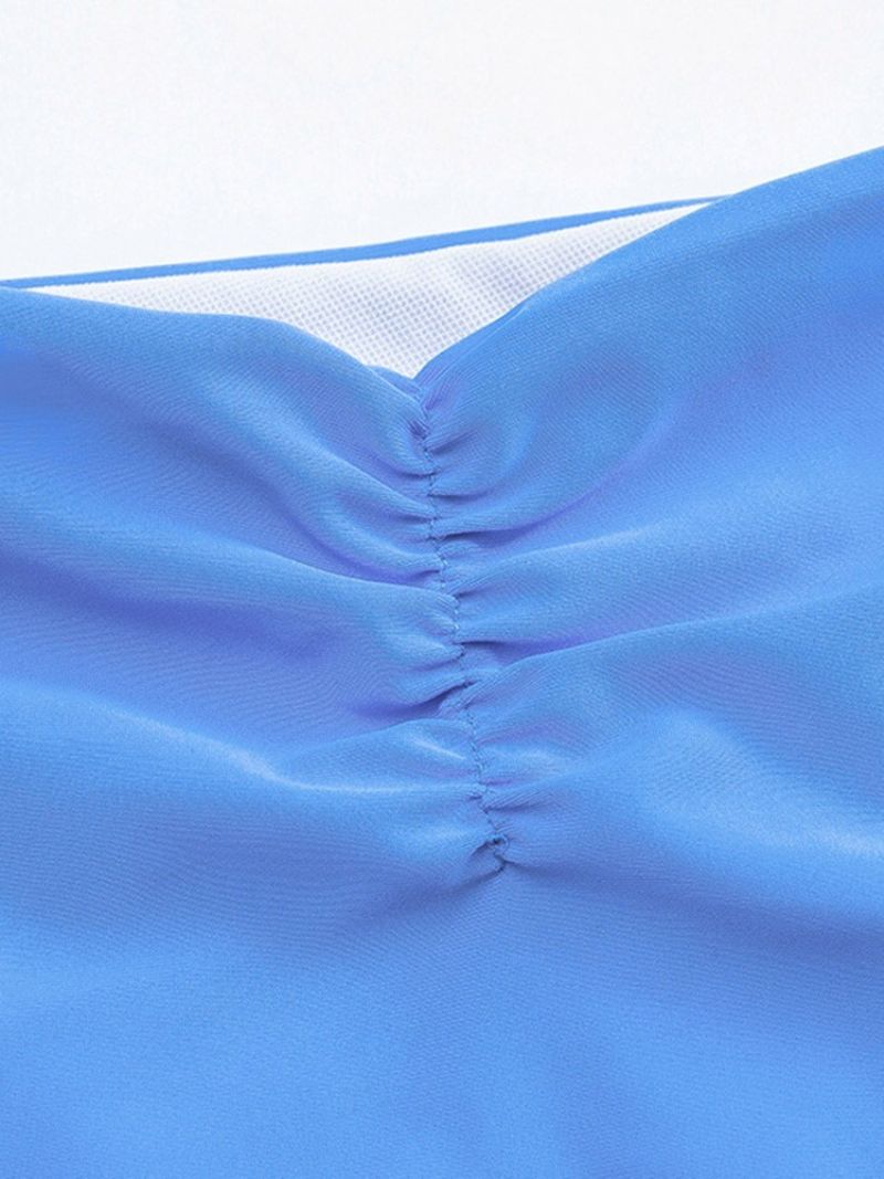 Sky Blue Sexy Tankini Set Pelkkä Uimapuku