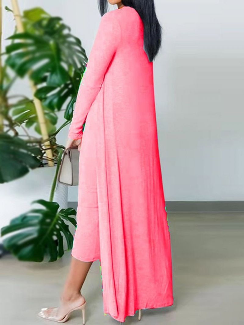 Coat Plain Western Wrapped Bodycon Kaksiosaiset Setit