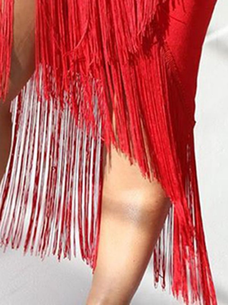 Scoop Tassel Mid-Calf Tavallinen Tavallinen Mekko