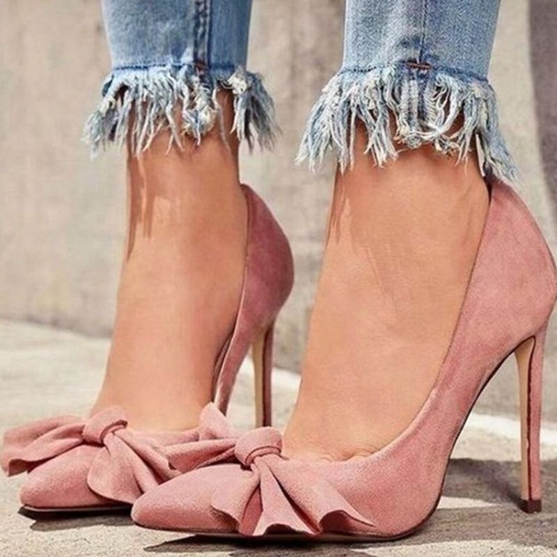 Bowknot Slip-On Teräväkärkiset Naisten Juhlakengät