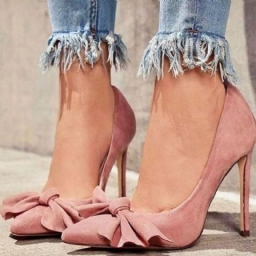 Bowknot Slip-On Teräväkärkiset Naisten Juhlakengät