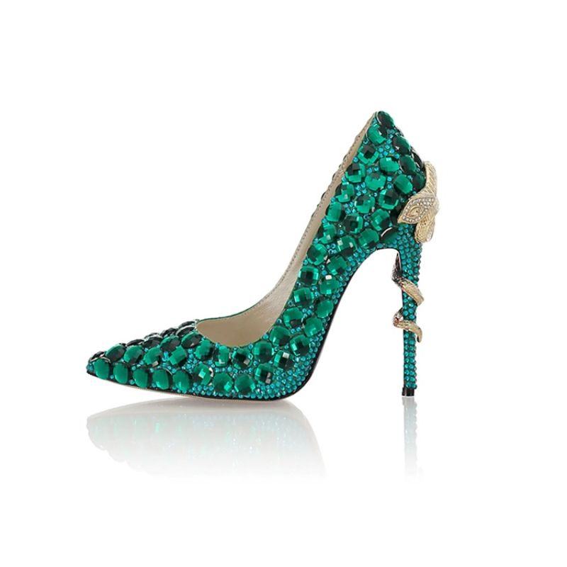 Strassikivi Slip-On Stiletto Heel Naisten Juhlakengät