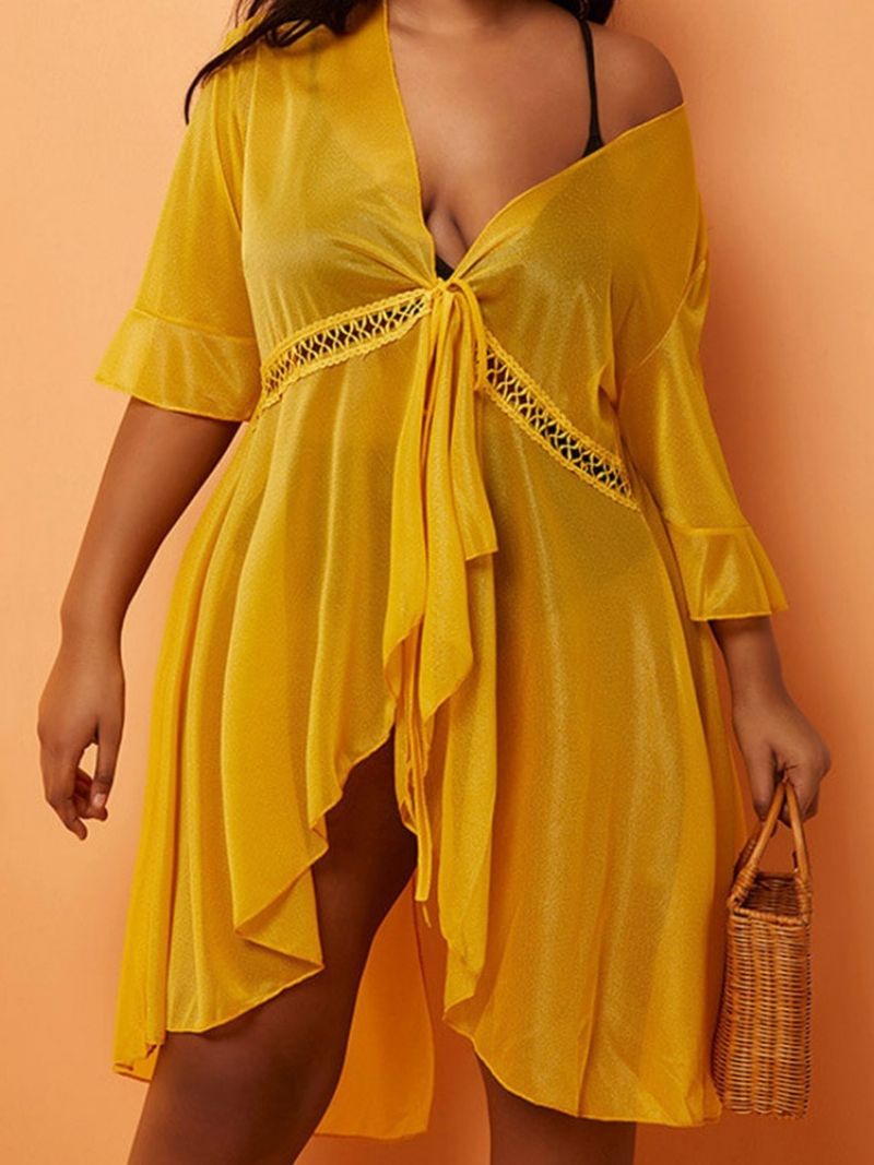 Lace-Up Muoti Plain Beach Topit Plus Koko