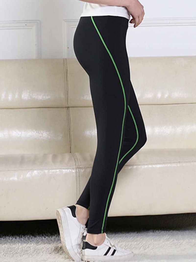 Naisten Suuri koko Stripe Yoga Gym Urheiluleggingsit