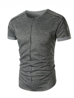 Pyöreäkaula-Aukkoinen Plain Casual Pullover Miesten Ohut T-Paita